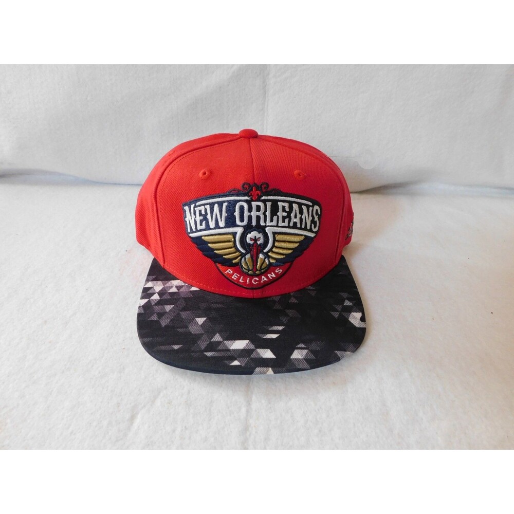 Adidas New Orleans Pelicans Snap Back Flat Brim Baseball Cap Size One Size
